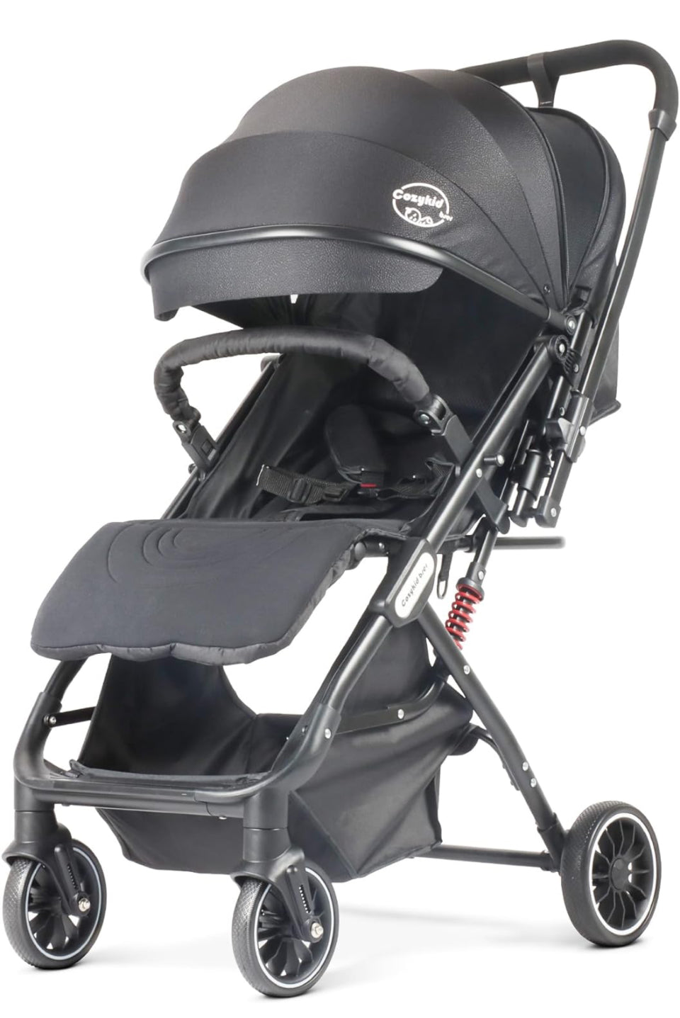 Baby Stroller, Lightweight Stroller w/Snack Tray, Footmuff, Raincover, Cup Holder & Travelbag, Toddler Stroller Folding with One Hand, Travel Stroller
