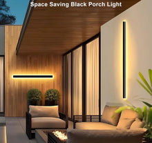 Load image into Gallery viewer, Levxhotty 59 inch Modern Outdoor Wall Lights,3000K-6000K Dimmable Outdoor Wall Sconce,Long Wall Light with Remote Control,Exterior Linear Wall Lightin
