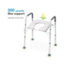Load image into Gallery viewer, Raised Toilet Seat 300lb Heavy Duty Medical Raised Homecare Commode
