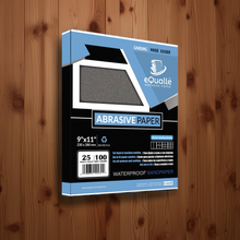 Carregar imagem no visualizador da galeria, 100 Grit Sandpaper Sheets – 25 Pack 9x11 in Wet or Dry Use
