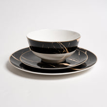 Cargar imagen en el visor de la galería, Ozarke&#39;s Libra Black Marble Plate Set
