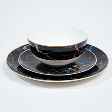 Cargar imagen en el visor de la galería, Ozarke&#39;s Pathway Black Marble Plates Set
