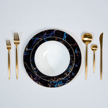 Cargar imagen en el visor de la galería, Ozarke&#39;s Pathway Black Marble Plates Set
