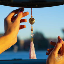 Load image into Gallery viewer, Car Guardian - ‘You Are Loved’ Heart Charm Tassel
