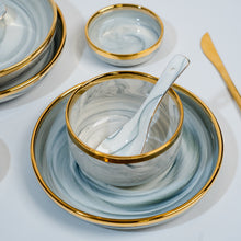 Cargar imagen en el visor de la galería, Modern Nordic Style Golden Border Marble &amp; Ceramic Tableware Sets
