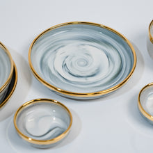 Cargar imagen en el visor de la galería, Modern Nordic Style Golden Border Marble &amp; Ceramic Tableware Sets
