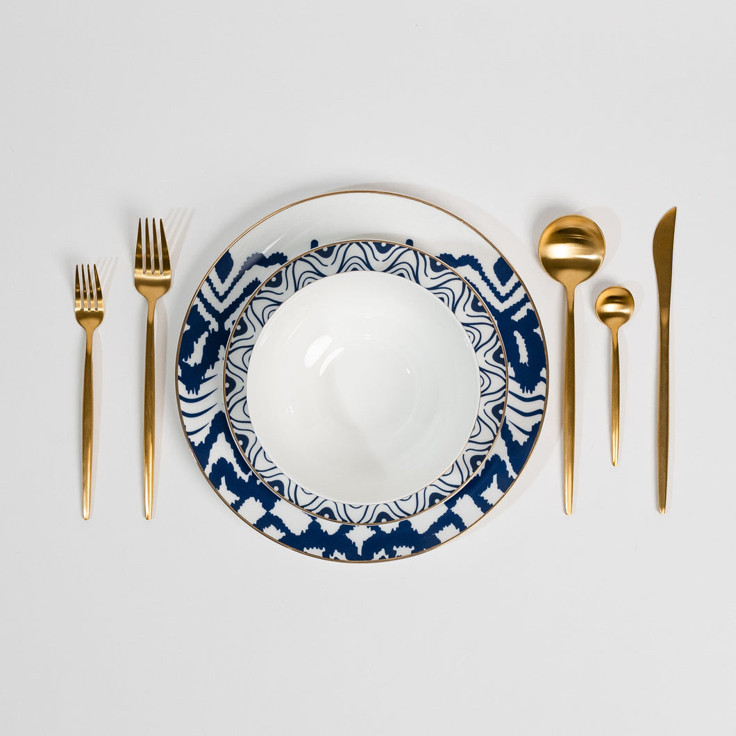 Ozarke's Parker Blue Designed Plates Set