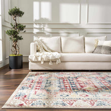 Carregar imagem no visualizador da galeria, Bindi Blue &amp; Rose Area Rug - Clearance
