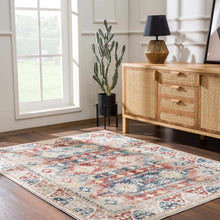 Carregar imagem no visualizador da galeria, Bindi Blue &amp; Rose Area Rug - Clearance
