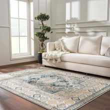 Carregar imagem no visualizador da galeria, Brend Blue Medallion Area Rug - Clearance
