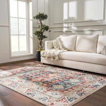 Carregar imagem no visualizador da galeria, Bindi Blue &amp; Rose Area Rug - Clearance
