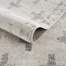 Load image into Gallery viewer, Tigris Swiss Cross Ivory&amp;Gray Area Rug
