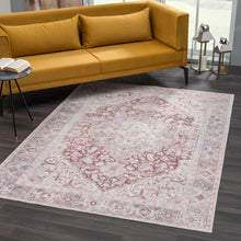 Load image into Gallery viewer, Cream Rust Leeston Washable Rug - Clearance
