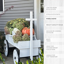 Cargar imagen en el visor de la galería, 54 Inch Wood and Iron White Display Rolling Cart
