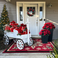 Cargar imagen en el visor de la galería, 54 Inch Wood and Iron White Display Rolling Cart
