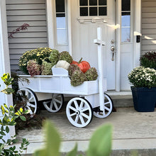 Cargar imagen en el visor de la galería, 54 Inch Wood and Iron White Display Rolling Cart
