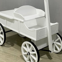 Cargar imagen en el visor de la galería, 54 Inch Wood and Iron White Display Rolling Cart
