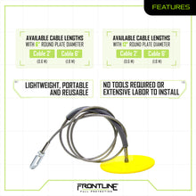 Carregar imagem no visualizador da galeria, Frontline DT1206 Drop Thru Anchor 12&quot; Round Plate with 6&#39; Cable
