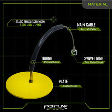 Carregar imagem no visualizador da galeria, Frontline DT1206 Drop Thru Anchor 12&quot; Round Plate with 6&#39; Cable
