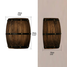 Cargar imagen en el visor de la galería, American vintage country wine barrel wall lamps for restaurant, kitchen aisle, bar
