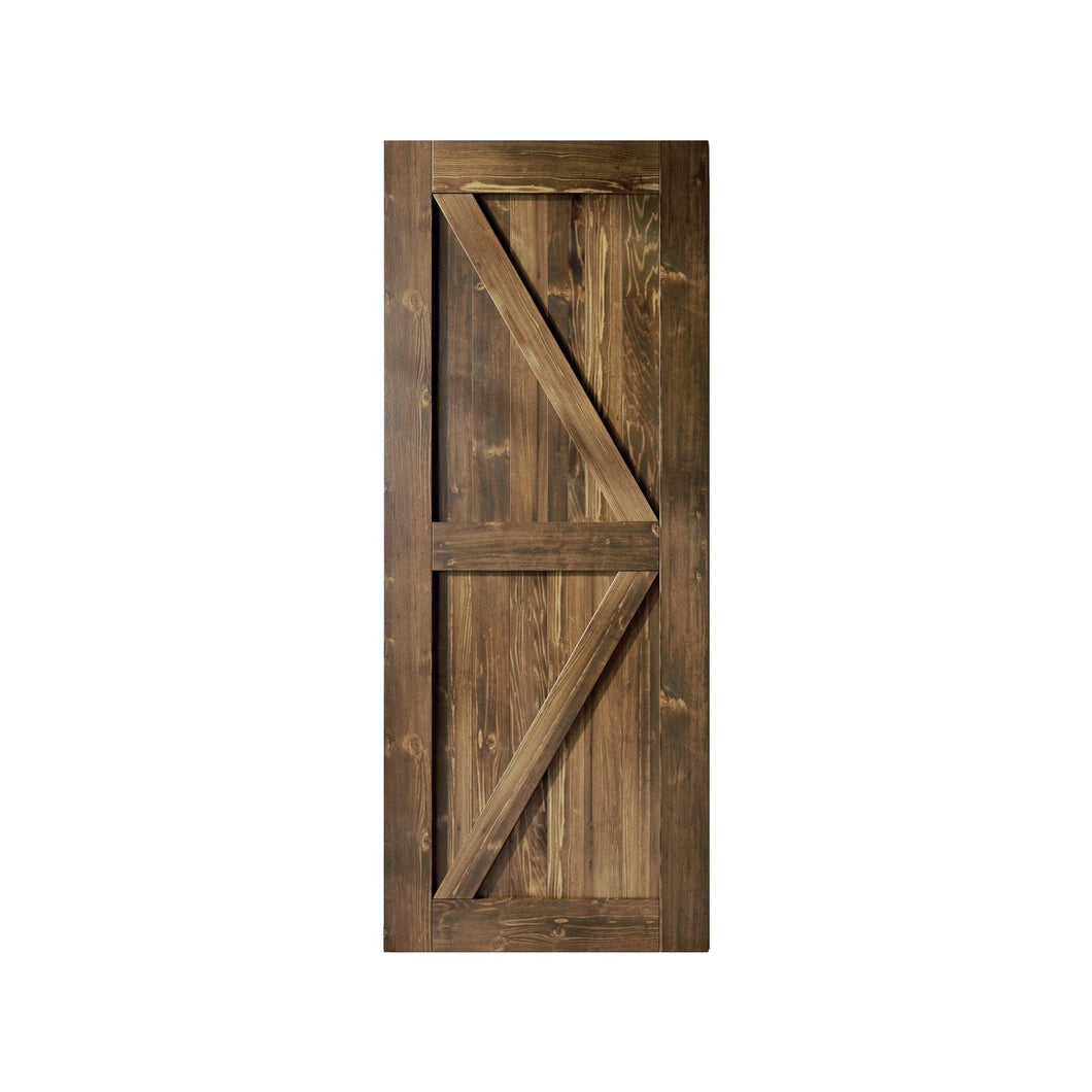 Finished & Unassembled Arrow Design Pine Wood Barn Door Without Hardware