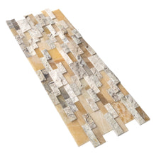 Load image into Gallery viewer, DaVinci Mixed Ledger 3D Panel 6&quot;x24&quot; Natural Marble Wall Tile - Full Truckload
