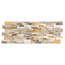 Load image into Gallery viewer, DaVinci Mixed Ledger 3D Panel 6&quot;x24&quot; Natural Marble Wall Tile - Full Truckload
