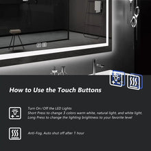 Load image into Gallery viewer, Deluxe Center Glow LED Bathroom Mirror
