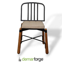 Load image into Gallery viewer, DemarForge Chair 5318 - Handcrafted European Chestnut / Wrought Iron Chair – Customizable Dining Chair (Set of 2)
