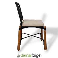 Load image into Gallery viewer, DemarForge Chair 5318 - Handcrafted European Chestnut / Wrought Iron Chair – Customizable Dining Chair (Set of 2)
