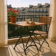 Load image into Gallery viewer, DemarForge Folding Chair 5504 - Stackable - European Chestnut Wood Clear Coated Slats (Set of 2)
