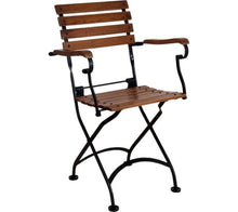 Load image into Gallery viewer, DemarForge Folding Chair 5505 - Stackable - European Chestnut Wood Clear Coated Slats (Set of 2)
