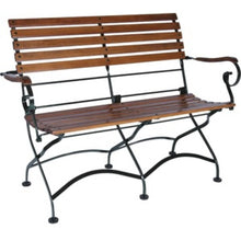 Load image into Gallery viewer, DemarForge Folding Bench 5552 - Stackable - European Chestnut Wood Clear Coated Slats
