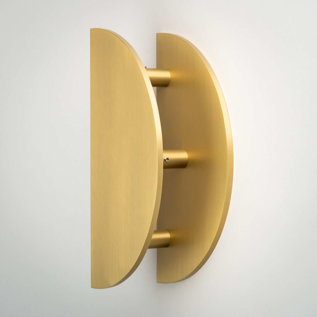 Demi Lune, Solid Brass Half Moon Door Handles