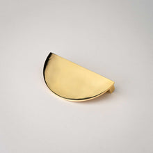 Load image into Gallery viewer, Demi Lune, Solid Brass Half Moon Cabinet Pulls
