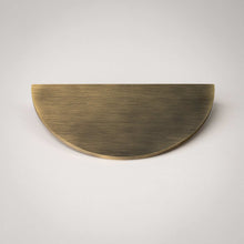 Load image into Gallery viewer, Demi Lune, Solid Brass Half Moon Cabinet Pulls
