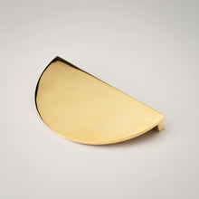 Load image into Gallery viewer, Demi Lune, Solid Brass Half Moon Cabinet Pulls
