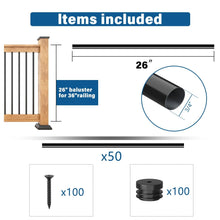 Load image into Gallery viewer, Durable Hollow Deck Balusters with Screws
