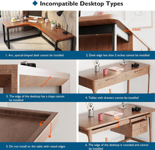 Load image into Gallery viewer, BONTEC Small Ergonomics Desk Extender Tray, 20x9.5 Inch Table Mount Arm Rest Shelf, 90° Foldable Keyboard Tray Platform, Clamp on Computer Arm Rest fo
