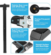 Load image into Gallery viewer, IRONWALLS Door Push Bar Panic Exit Device Aluminum with Handle Lever, Black 32&quot; Commercial Push Panic Bars for Emergency Exit Doors, Heavy Duty Panic
