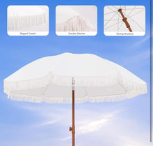 Load image into Gallery viewer, Kbrellaoutlets Patio Umbrella with UPF 50+ Protection, 8 Ribs, Push Button Tilt - Versatile Outdoor Shade for Garden, Courtyard, and Beach

