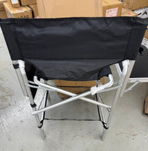 Cargar imagen en el visor de la galería, Earth Products Executive VIP Tall Directors Chair with Folding Side Table, Foldable, Zippered Carry Bag, 31&quot; Seat Height, Lightweight, 375LBS Max Load
