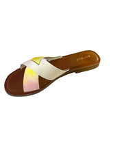 Load image into Gallery viewer, Bamboo Finest-17 Slip on Women&#39;s Cross Strap Sandals in Pink
