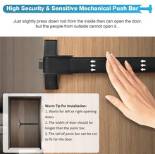 Load image into Gallery viewer, IRONWALLS Door Push Bar Panic Exit Device Aluminum with Handle Lever, Black 32&quot; Commercial Push Panic Bars for Emergency Exit Doors, Heavy Duty Panic
