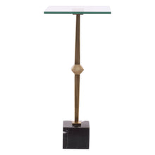 Load image into Gallery viewer, 11&quot; Square Side Table with Marble Base
