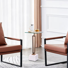 Load image into Gallery viewer, 11&quot; Modern Martini Table with White Marble
