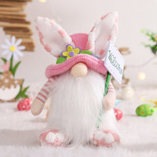 Load image into Gallery viewer, Easter Bunny Ears Plush Gnomes, Light Blue and Pink
