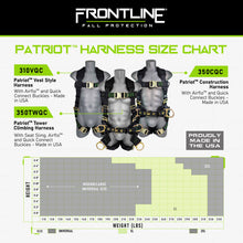 Carregar imagem no visualizador da galeria, Frontline 350TWQC Patriot Tower Climbing Harness with Seat Sling, Airflo and Quick Connect Buckles - Made in USA XL
