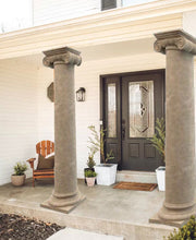 Load image into Gallery viewer, Emperador Light Marble Ionic Greek Hand-carved Column (W)20&quot; (L)24&quot; (H)101&quot;

