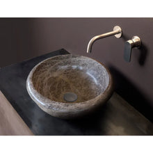 Load image into Gallery viewer, Emperador Brown Natural Stone Marble Drop-in or Above Vanity Bathroom Vessel Sink
